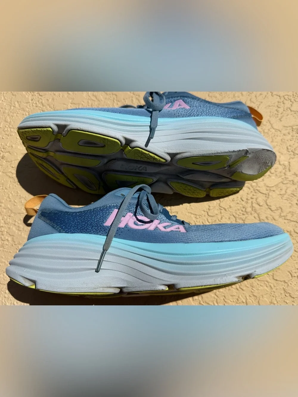 HOKA Bondi 8 Shadow / Dusk Blue Purple Running Shoes Women’s Size 9.5 Clean